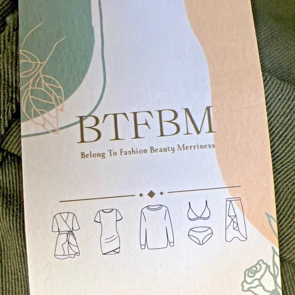 BTFBM‎ Women's Pencil Skirt Olive Green Size M Cotton Stretch Midi NWT